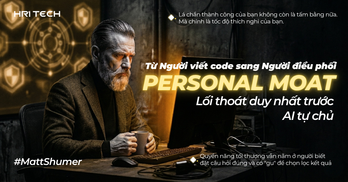 “Personal Moat” 2026: Từ Người viết code sang Người điều phối - Lối thoát duy nhất trước AI tự chủ