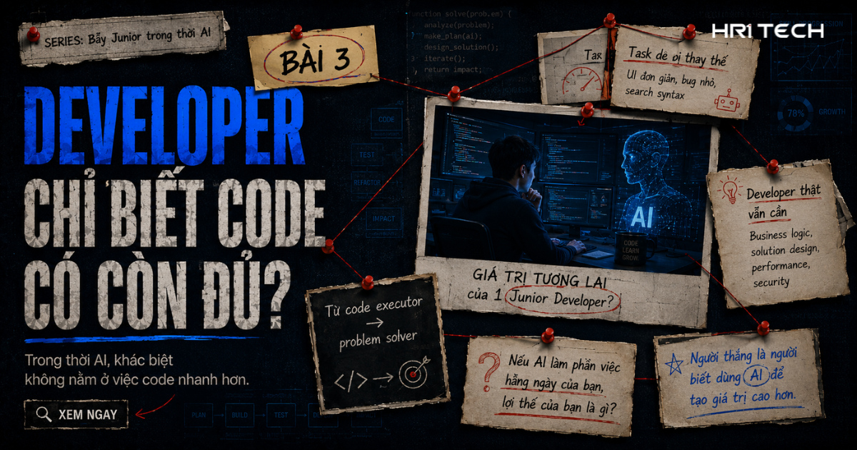 Developer Chỉ Biết Code Có Còn Đủ Sống Tốt Trong Thời AI?
