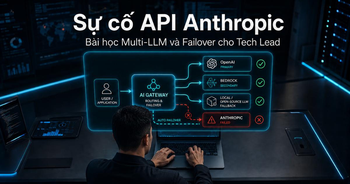 Sự cố API Anthropic: Hướng dẫn xây dựng Kiến trúc Multi-LLM và Chiến lược Failover bền vững