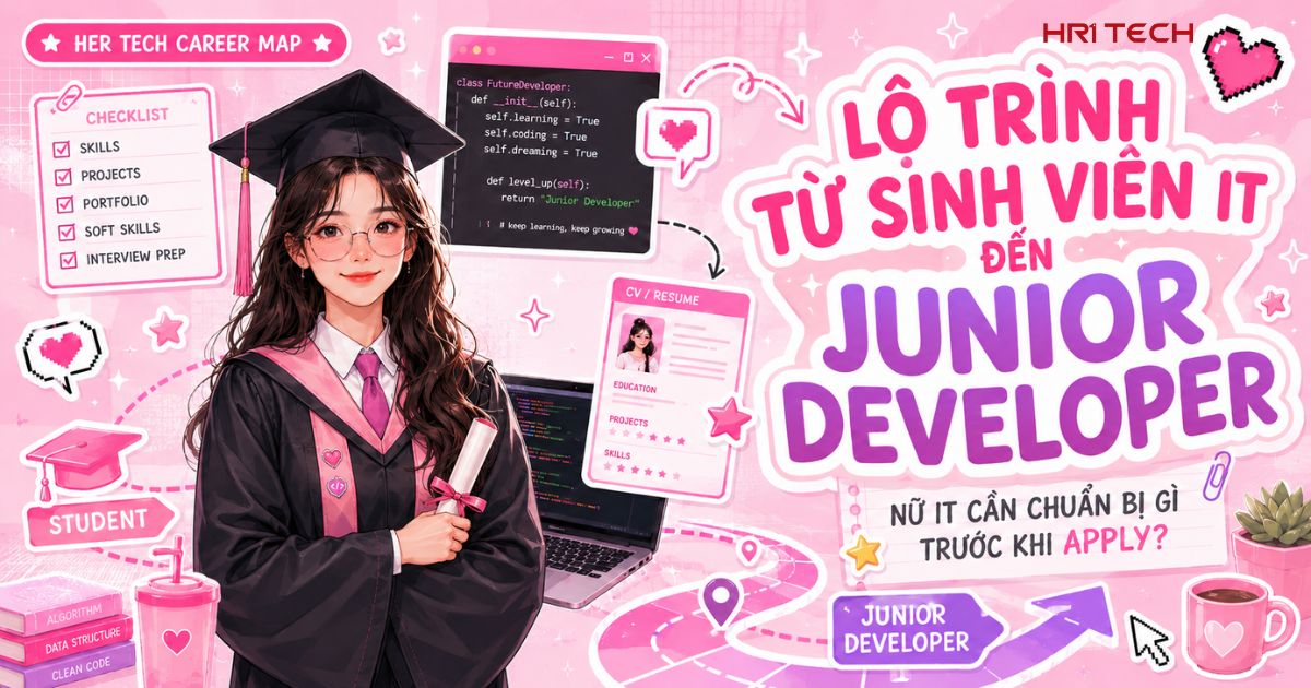 Lộ Trình Từ Sinh Viên IT Đến Junior Developer: Nữ IT Cần Chuẩn Bị Gì Trước Khi Apply?