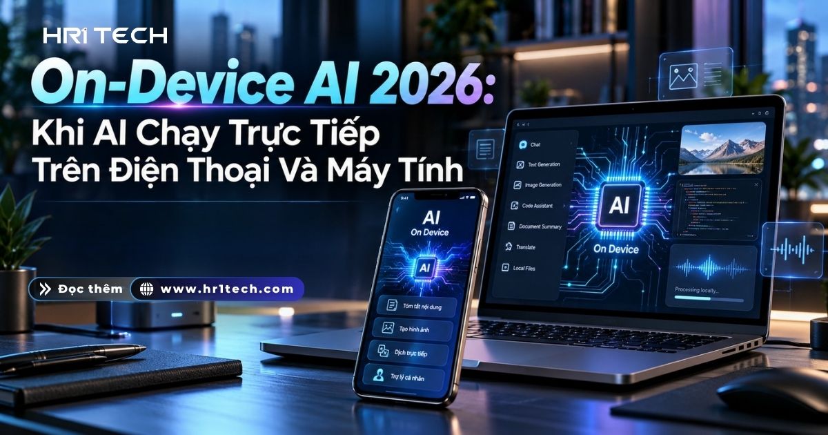 On-Device AI 2026: Khi AI Chạy Trực Tiếp Trên Điện Thoại Và Máy Tính